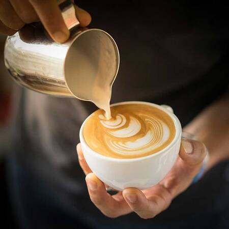 Latte Art Süt Potu, Pitcher, Paslanmaz, Altın, 1000 ml