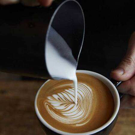 Latte Art Süt Potu, Pitcher, Paslanmaz, Siyah, 1 Litre