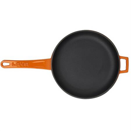 Lava Kızartma Tavası Döküm Demir Metal Kulplu, Turuncu 16 Cm Lava Kızartma Tavası Döküm Demir Metal Kulplu, Turuncu 16 Cm