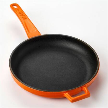Lava Kızartma Tavası Döküm Demir Metal Kulplu, Turuncu 16 Cm Lava Kızartma Tavası Döküm Demir Metal Kulplu, Turuncu 16 Cm