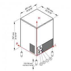 Ozti OKB46A Buz Makinesi, 46 Kg/Gün Kapasiteli - Thumbnail
