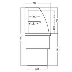 Öztiryakiler - Öztiryakiler Ankastre Mini Self Servis Teşhir Dolabı, Soğuk 120 Cm (1)