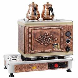 Öztiryakiler - Öztiryakiler Ats Silver Çay Kazanı, Antik Bakır 2 Demlikli Elektrikli+Gazlı Öztiryakiler - Öztiryakiler Ats Silver Çay Kazanı, Antik Bakır 2 Demlikli Elektrikli+Gazlı