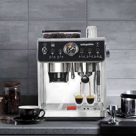 Öztiryakiler Mini Barista Espresso Kahve Makinesi, Öğütücülü, Tek Gruplu