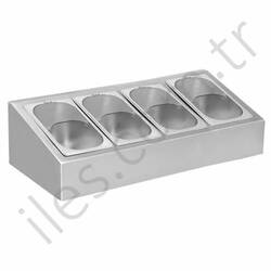 Öztiryakiler - Öztiryakiler Self Servis Baharatlık 4 Bölmeli Öztiryakiler - Öztiryakiler Self Servis Baharatlık 4 Bölmeli
