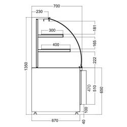 Öztiryakiler - Öztiryakiler Sıcak Teşhir Dolabı Bombe Camlı 150 CM (1)
