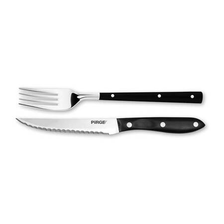 Pirge Steak Biftek Bıçağı Ve Çatal Seti 12 Cm