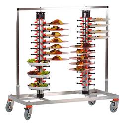 Plate Mate - Plate Mate Katlı Tabak Taşıma Arabası ikili 160 Tabak Plate Mate - Plate Mate Katlı Tabak Taşıma Arabası ikili 160 Tabak