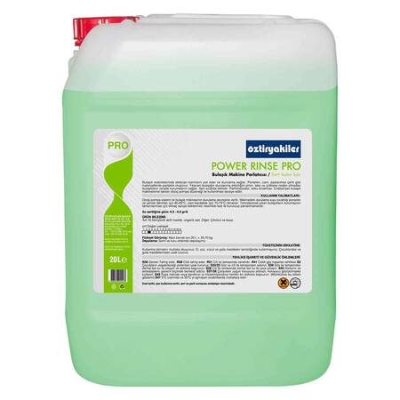 Öztiryakiler Power Rinse Pro Endüstriyel Bulaşık Makineleri için Durulama Maddesi 20 Litre