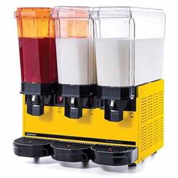 Samixir Fıskiyeli 2 Karıştırıcılı Soğuk İçecek Dispenseri, 3X20 Litre Sarı - Thumbnail