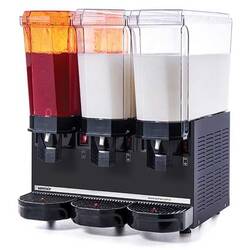 Samixir Fıskiyeli 2 Karıştırıcılı Soğuk İçecek Dispenseri, 3X20 Litre Siyah - Thumbnail