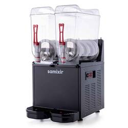 Samixir - Samixir Twin Ice Slush Granita ve Meyve Suyu Dispenseri, 12+12 L, Siyah (1)