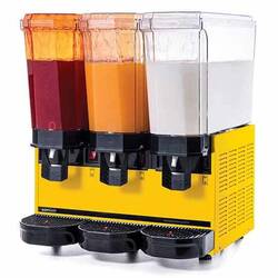 Samixir Klasik Fıskiyeli Karıştırıcılı Soğuk İçecek Dispenseri, 3X20 Litre Sarı - Thumbnail
