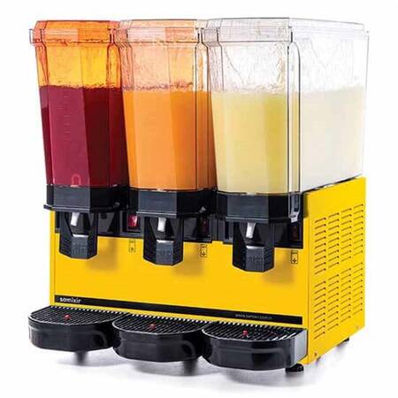 Samixir Klasik Fıskiyeli Soğuk İçecek Dispenseri, 3X20 Litre Sarı