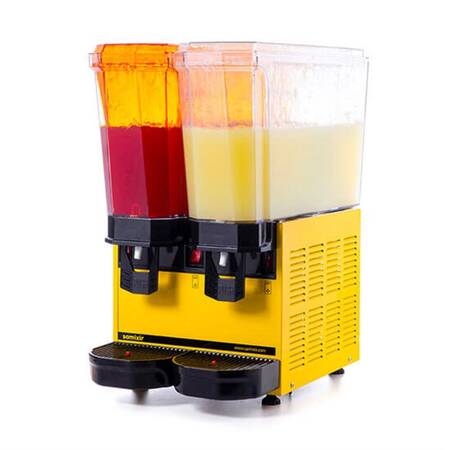 Samixir Klasik Twin Fıskiyeli Soğuk İçecek Dispenseri, 2x20 Litre Sarı