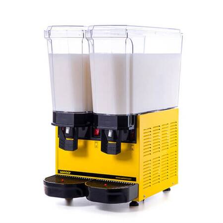 Samixir Klasik Twin Karıştırıcılı Soğuk İçecek Dispenseri, 2x20 Litre Sarı