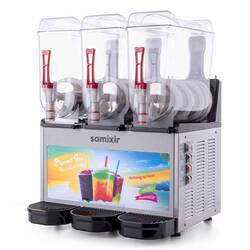 Samixir Trible Allure Ice Slush Granita ve Meyve Suyu Dispenseri, 12+12+12 L, İnox - Thumbnail