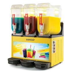 Samixir Trible Allure Ice Slush Granita ve Meyve Suyu Dispenseri, 12+12+12 L, Sarı - Thumbnail