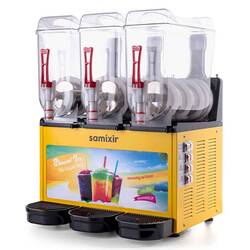 Samixir Trible Allure Ice Slush Granita ve Meyve Suyu Dispenseri, 12+12+12 L, Sarı - Thumbnail