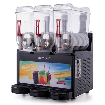 Samixir Trible Allure Ice Slush Granita ve Meyve Suyu Dispenseri, 12+12+12 L, Siyah