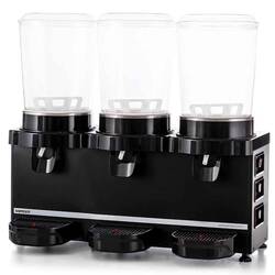 Samixir - Samixir Triple Soğuk İçecek Dispenseri, 10+10+10 L, Panaromik, Siyah (1)