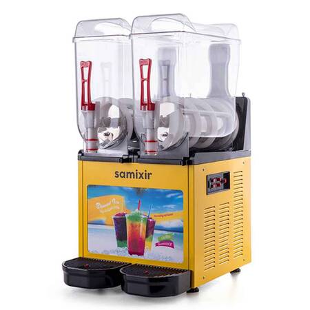 Samixir Twin Allure Ice Slush Granita ve Meyve Suyu Dispenseri, 12+12 L, Sarı