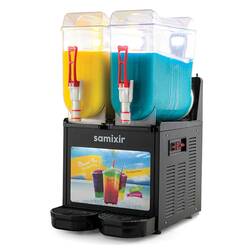 Samixir Twin Allure Ice Slush Granita ve Meyve Suyu Dispenseri, 12+12 L, Siyah - Thumbnail