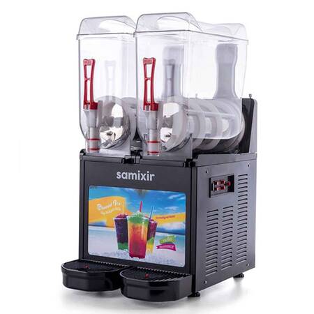 Samixir Twin Allure Ice Slush Granita ve Meyve Suyu Dispenseri, 12+12 L, Siyah