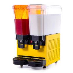 Samixir - Samixir Twin Fıskiyeli Karıştırıcılı Soğuk İçecek Dispenseri, 2x20 Litre Sarı Samixir - Samixir Twin Fıskiyeli Karıştırıcılı Soğuk İçecek Dispenseri, 2x20 Litre Sarı