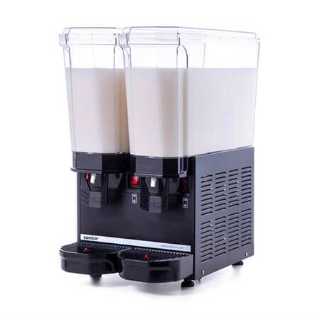 Samixir Twin Fıskiyeli Karıştırıcılı Soğuk İçecek Dispenseri, 2x20 Litre Siyah