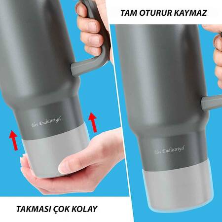 Trailx Stanley Quencher & Iceflow Kaymaz Silikon Taban Koruyucu, Gri