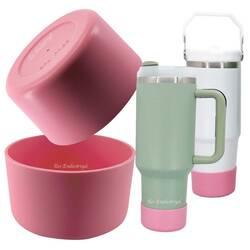 Trailx Stanley Quencher & Iceflow Kaymaz Silikon Taban Koruyucu, Pembe - Thumbnail