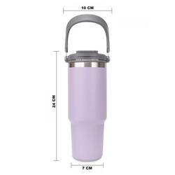 Trailx Vakumlu Termos, Paslanmaz Çelik 30 Oz/887 ml, Lila - Thumbnail