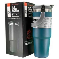 Trailx Vakumlu Termos, Paslanmaz Çelik 30 Oz/887 ml, Mavi - Thumbnail