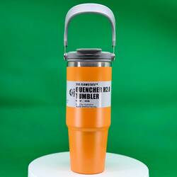 Trailx Vakumlu Termos, Paslanmaz Çelik 30 Oz/887 ml, Orange - Thumbnail