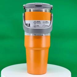 Trailx Vakumlu Termos, Paslanmaz Çelik 30 Oz/887 ml, Orange - Thumbnail
