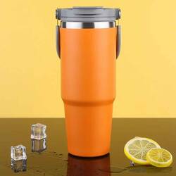 Trailx Vakumlu Termos, Paslanmaz Çelik 30 Oz/887 ml, Orange - Thumbnail