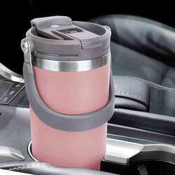Trailx Vakumlu Termos, Paslanmaz Çelik 30 Oz/887 ml, Pembe - Thumbnail