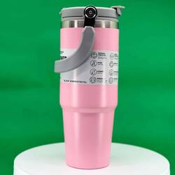 Trailx Vakumlu Termos, Paslanmaz Çelik 30 Oz/887 ml, Pembe - Thumbnail