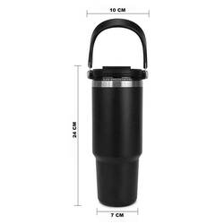 Trailx Vakumlu Termos, Paslanmaz Çelik 30 Oz/887 ml, Siyah - Thumbnail