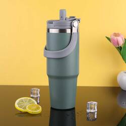 Trailx Vakumlu Termos, Paslanmaz Çelik 30 Oz/887 ml, Yeşil - Thumbnail