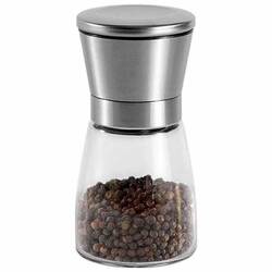 EPİNOX - TUZ - BİBER DEĞİRMENİ ÇELİK KAPAK - CAM HAZNE 13 CM (CSM-130)